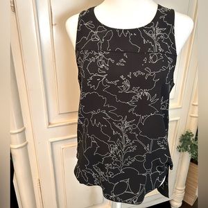 Rag and Bone silk black printed top Sz XS